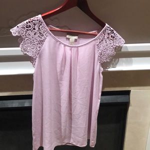 Lavender sleeve detail top
